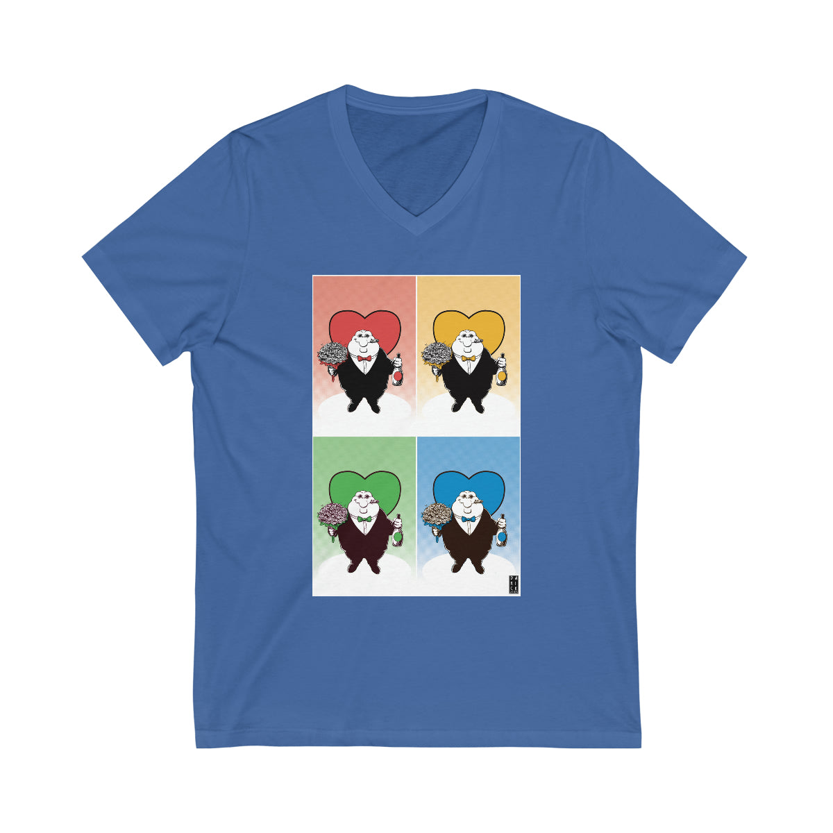 Unisex Jersey Short Sleeve V-Neck Tee