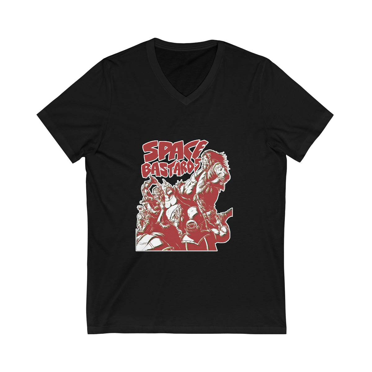 Unisex Jersey Short Sleeve V-Neck Tee