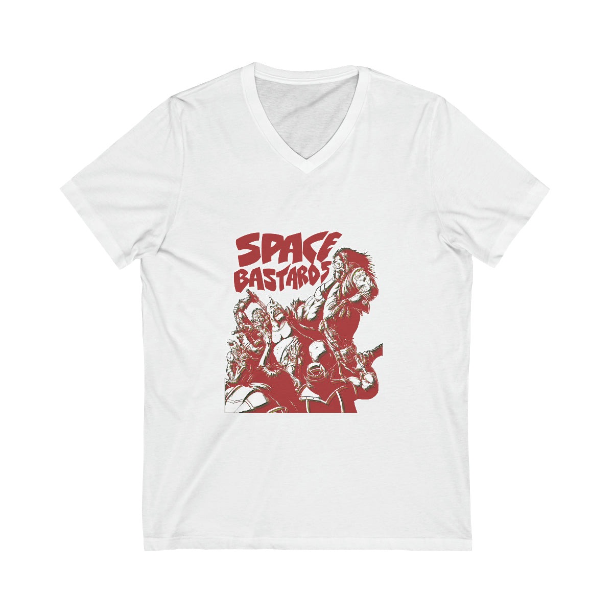 Unisex Jersey Short Sleeve V-Neck Tee