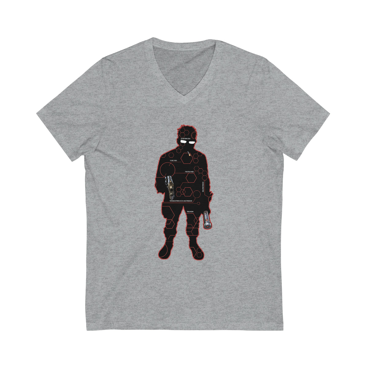Unisex Jersey Short Sleeve V-Neck Tee